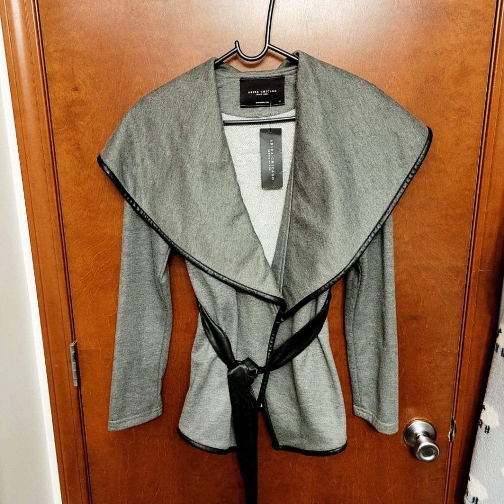 Akira pleather accent top